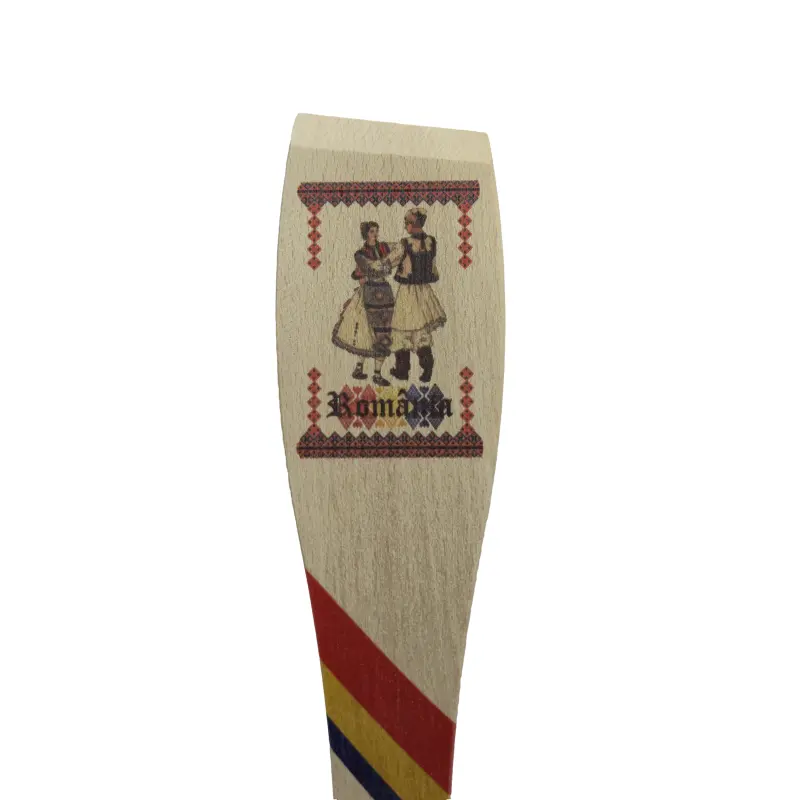 Spatula lemn, port popular romania, suvenir, 30 cm, model c